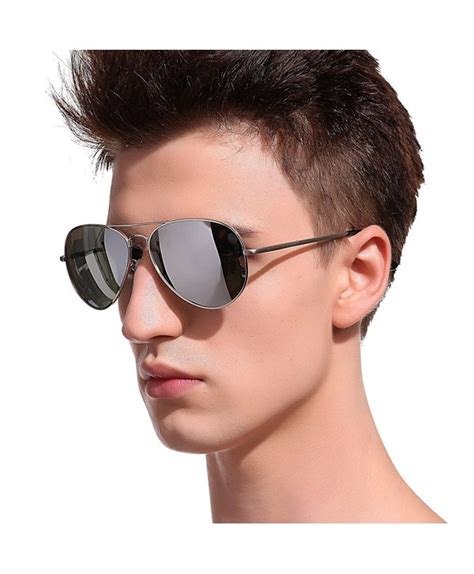 men's aviator polarized mirrored sunglasses.